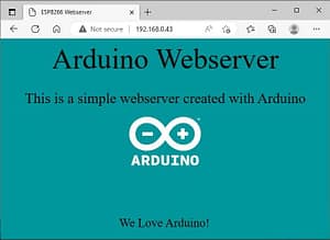 Arduino webpage image