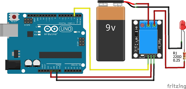 5V Relay Module with Arduino Diagram