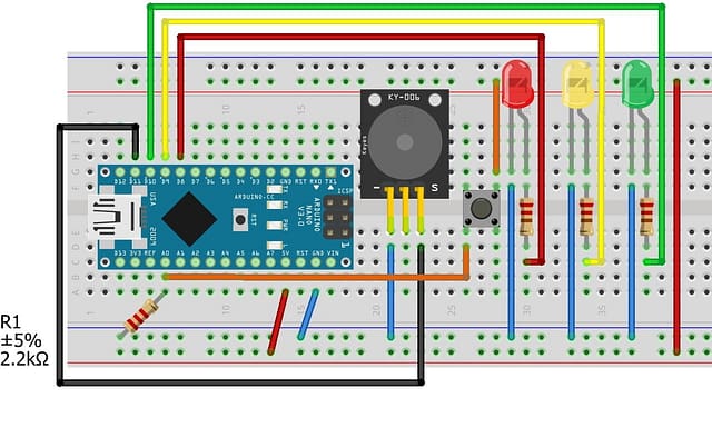 Arduino Christmas Project 2023 Jingles Circuit Diagram