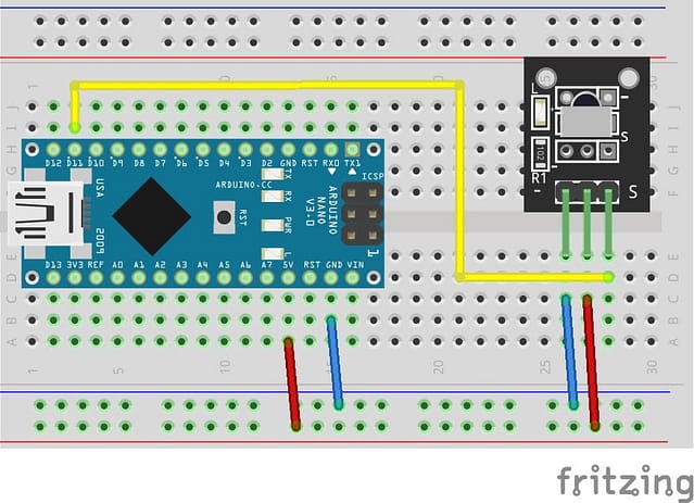 IR Receiver Module with Arduino Diagram