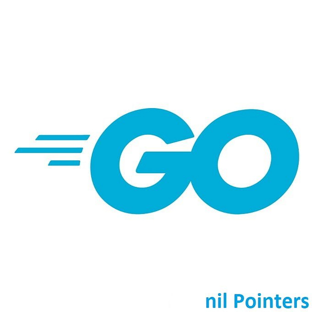 Go (Golang) logo with 'nil Pointers' text